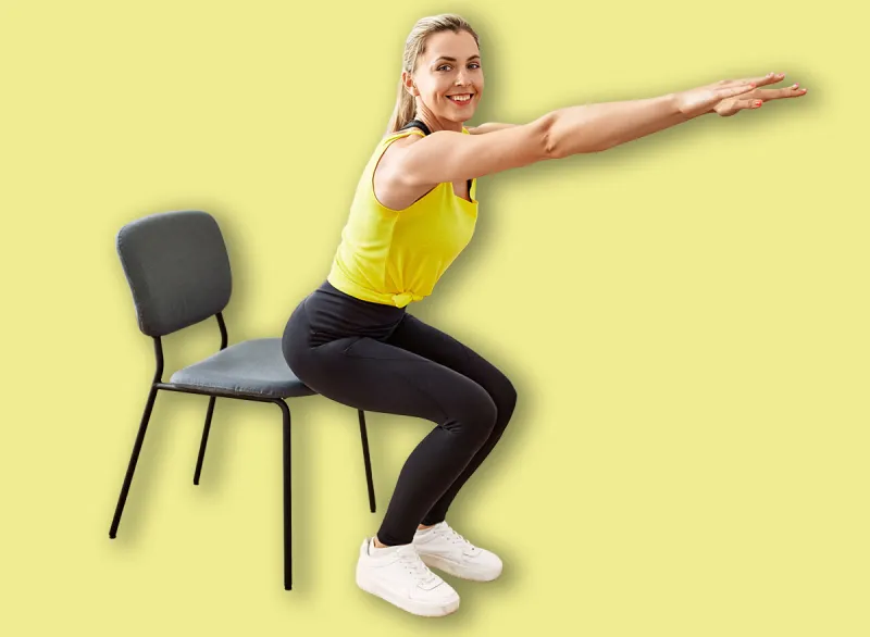 chair test fitness, fitness after 50, healthy aging tips, lower body strength test, mobility test age 55, simple fitness challenge